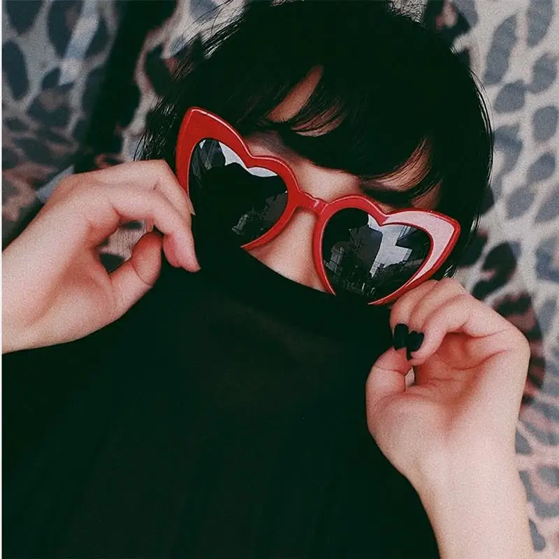 

Heart Sunglasses Women Brand Designer Cat Eye Sun Glasses Female Retro Love Heart Shaped Glasses Ladies UV400 Protection