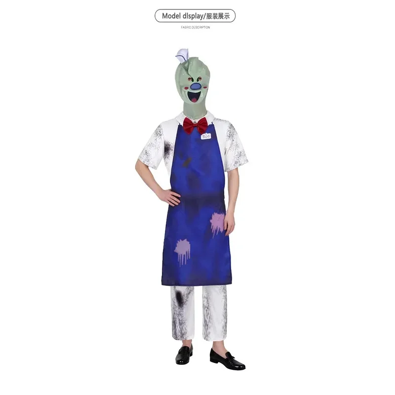 Фото Костюм для косплея Ice Scream Rod из игры A;3,7'd/Fancy Horror Game, комбинезон-фартук для мужчин и женщин, набор для маскарада на Хэллоуин Dc;3;h\7.l/ №5