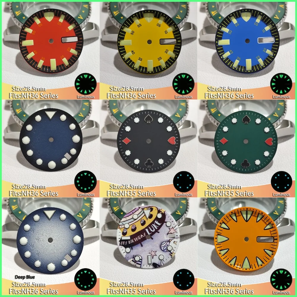 Циферблат для мужских часов NH35/NH36 28 5 мм цвет в ассортименте