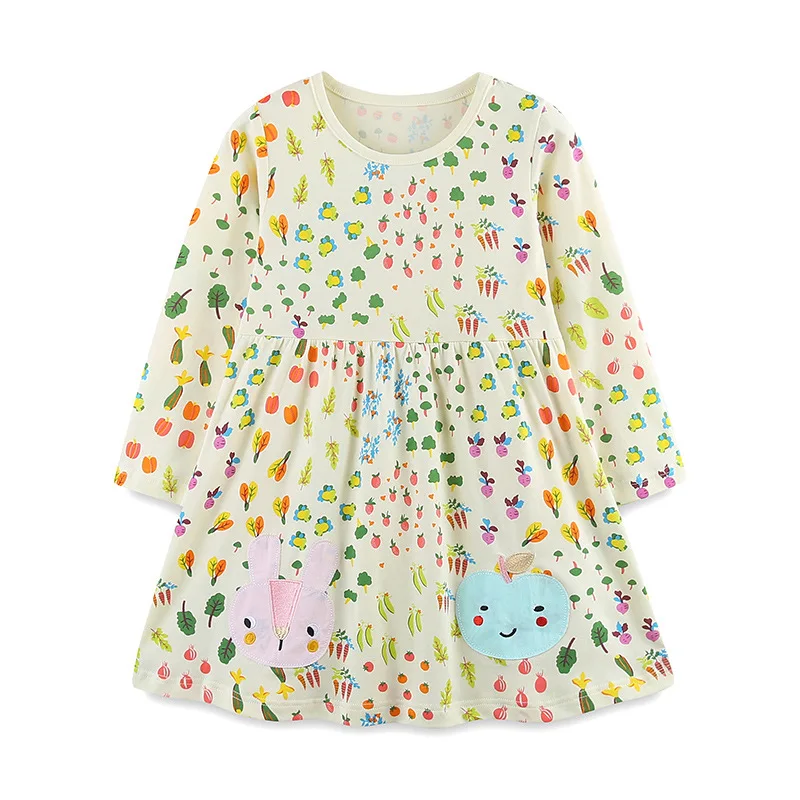 Новинка осени 2024 платья для девочек в европейском и американском стиле с