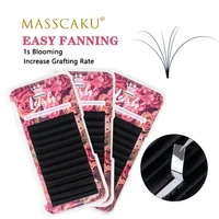 masscaku easy fanning eyelash extension self handing auto fans fast bloom flowering eyelash extension camellia lashes fans