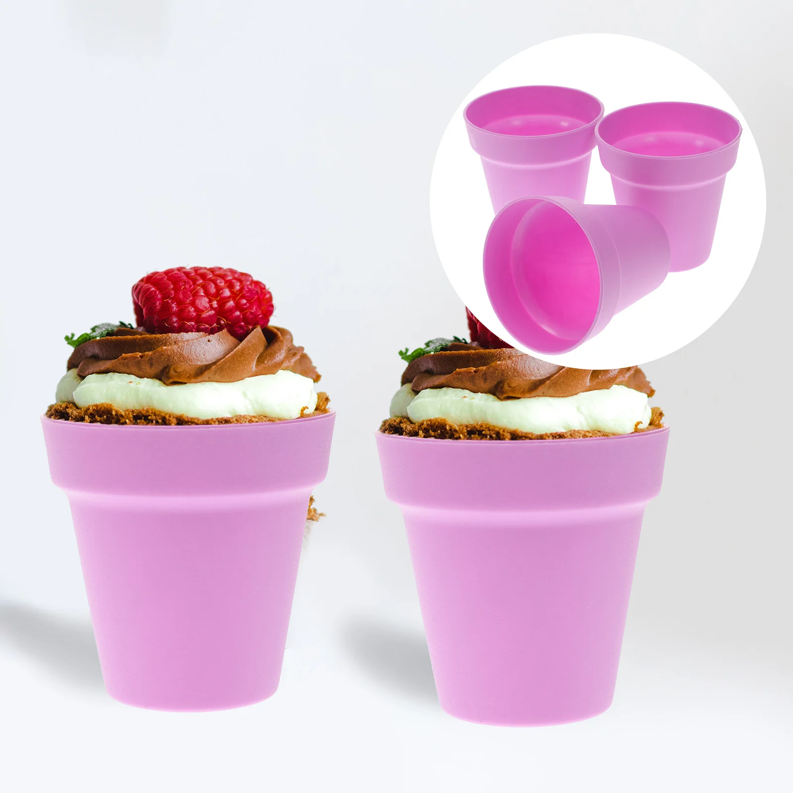 

Silicone Cups Cupcake Glasses Ice Cream Cup Sundae Liners Bowls Pots Flower Parfait Trifle Small Pot Dessert Bowl Planter Candy