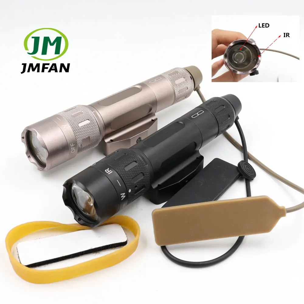 

Фонарь WMX200 тактический, стробоскосветильник/Инфракрасная/белая лампа, двойной переключатель, освещение для охоты, искусственное оружие, эл...