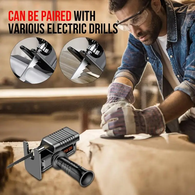 

Portable Reciprocating Saw Adapter Multifunctional Electric Drill To Electric Saw For Wood Metal Cutting Tool With Saw Blade