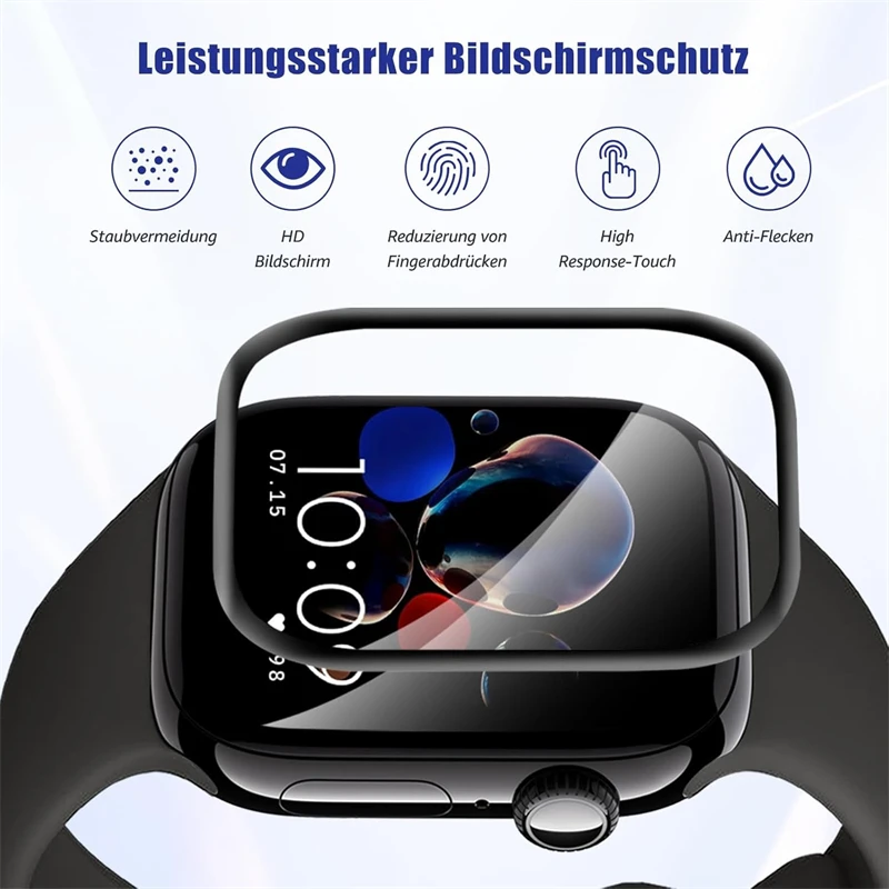 Фото Защитная пленка для Apple Watch 44 мм, 45 мм, 46 мм, 40 мм, 41 мм, 49 мм, 42, 38 мм, изогнутые защитные пленки для экрана iwatch series 8, 7 SE, 9, Ultra, 11, 10 №2