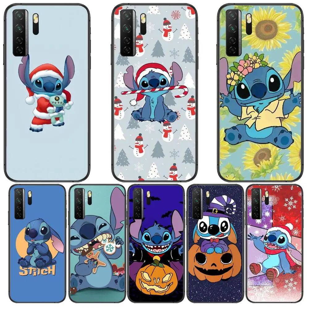 

Disney Stitch Black Soft Cover The Pooh For Huawei Nova 8 7 6 SE 5T 7i 5i 5Z 5 4 4E 3 3i 3E 2i Pro Phone Case cases