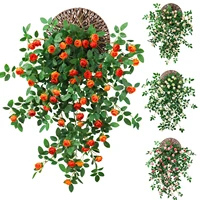 10pcs artificial flowers ivy rose wall hanging plants home wedding garden banquet conference center outdoor hanging decoration