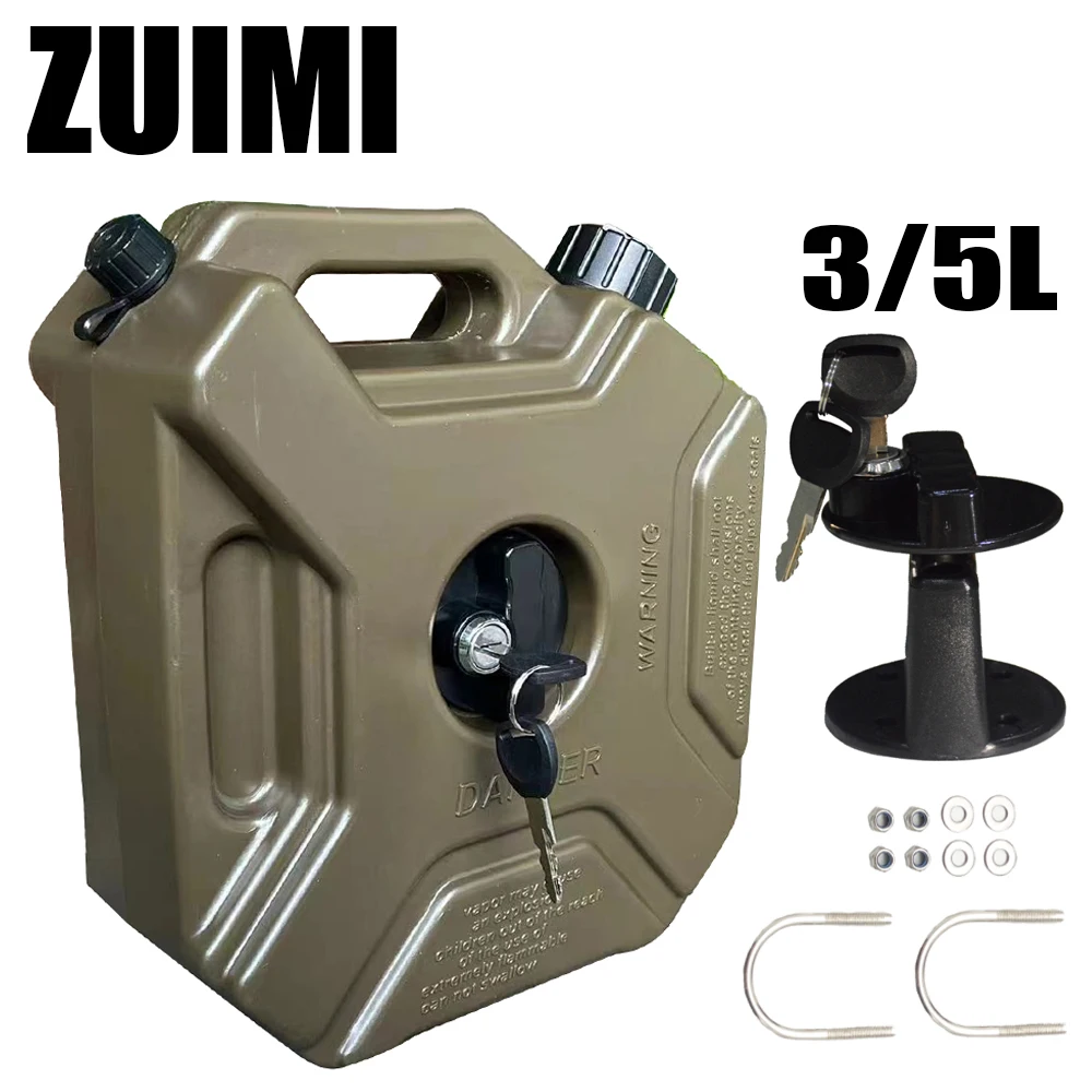 3L Fuel Tank Petrol Cans Car Jerry Can Mount Motorcycle Jerrycan Gas Can Gasoline Oil Container fuel Canister For Motorcycle ATV