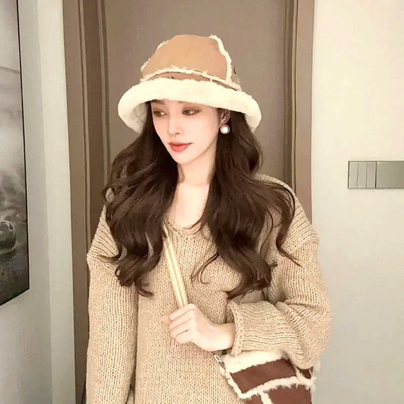 

Winter Backpack-style Fisherman Hat Warm Thickened Suede Multi-purpose Double-sided All-Matching Convenient Practical