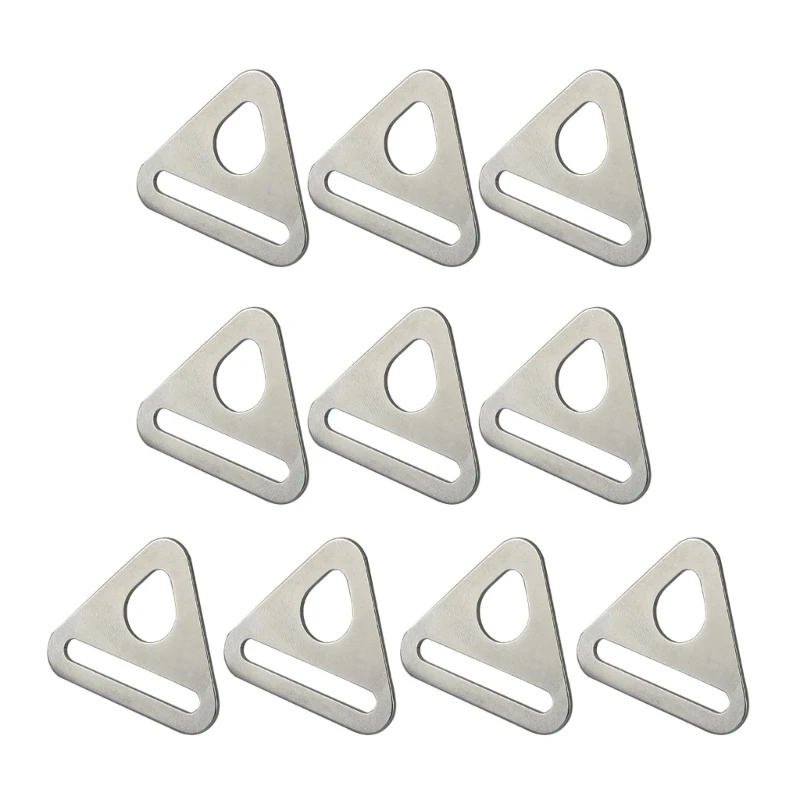 

10Pcs Stainless Steel D Ring Buckles Adjuster Backpack Straps Webbing LX0E
