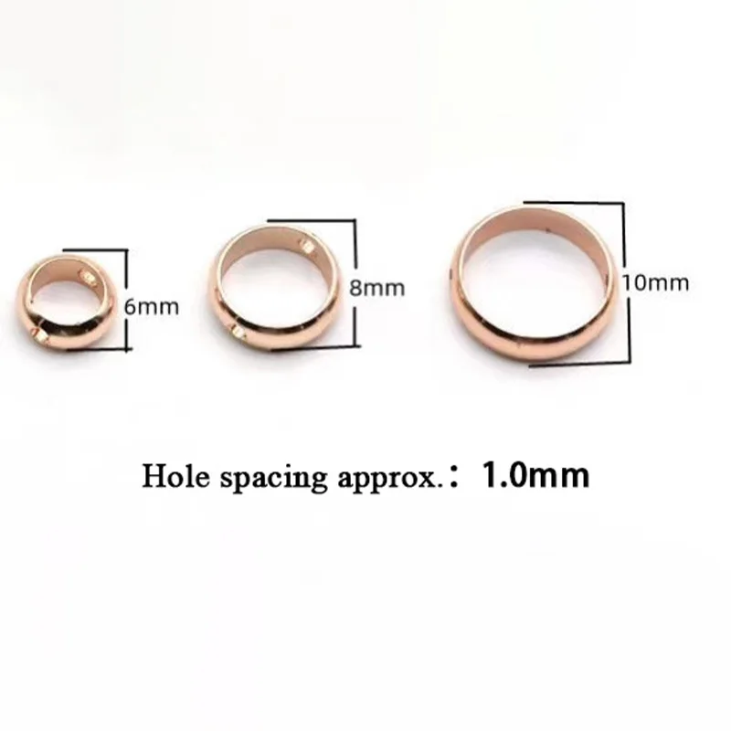50pcs 6 8 10 12mm Round Shape Frame Jump Ring Brass Beads Pendant Connector For DIY Earring Bracelet Necklace Jewelry Making