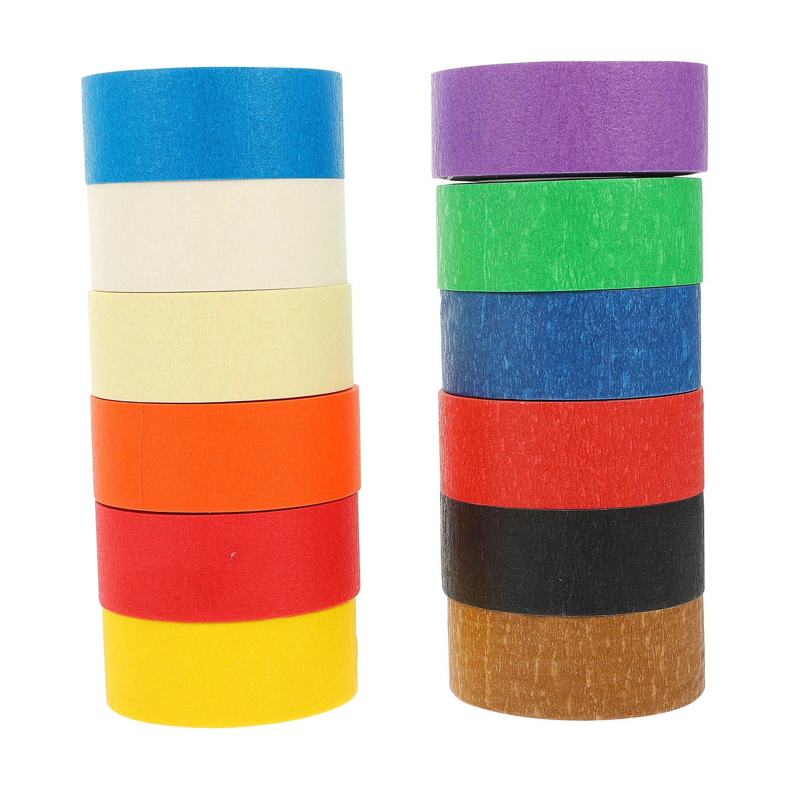 

12 Rolls Masking Tapes Colorful Car Spraying Single Side Adhesive Tapes Drawing Tapes