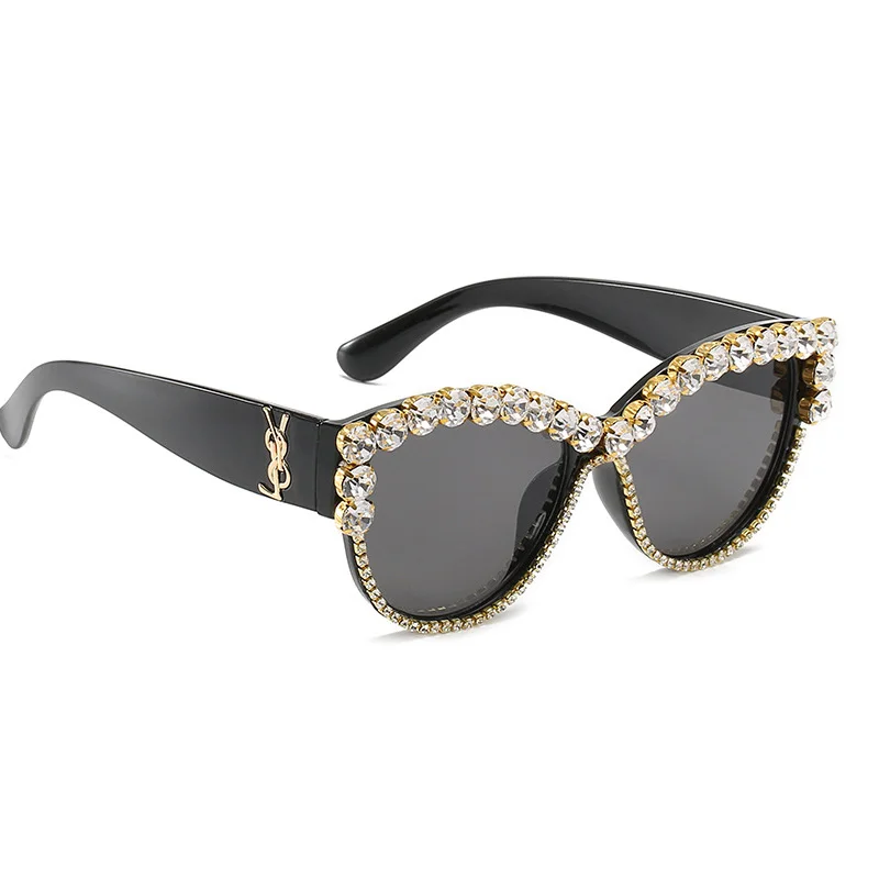 

Брендовые дизайнерские очки «кошачий глаз» ручной работы, модные стеклянные женские круглые Винтажные Солнцезащитные очки, женские солнце...