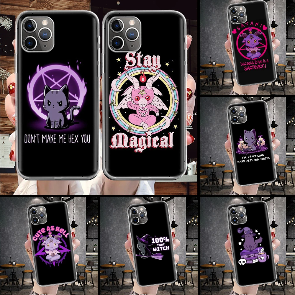 Милый мягкий чехол для телефона с изображением сатаны и града из ада IPhone 11 12 13 14 Pro
