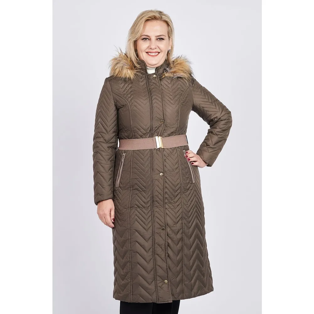 

Dorlie женское пушистое пальто Бели Кемерли с капюшоном хаки 4223046