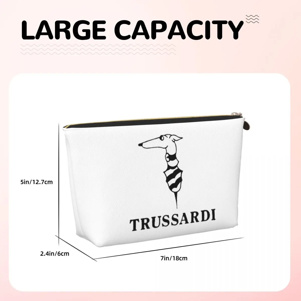 Фото Trussardis Logo 1, женские косметички, дорожный органайзер для макияжа, сумка для хранения туалетных принадлежностей, Dopp Kit Case №2