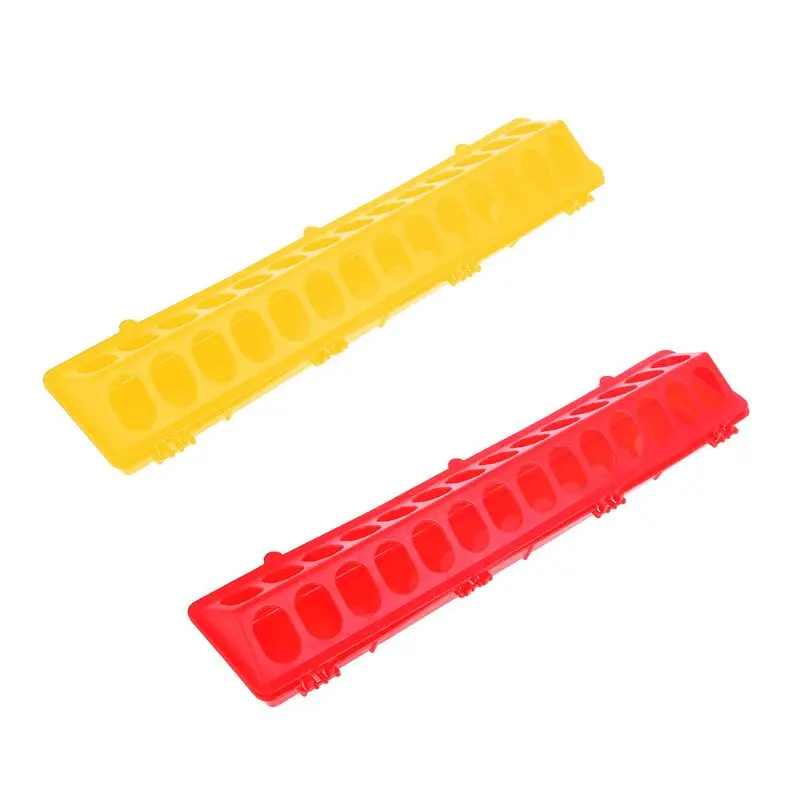 

Plastic Flip-Top Bird Poultry Long Trough Feeding Chicken Animal Farming Tool Supplies New