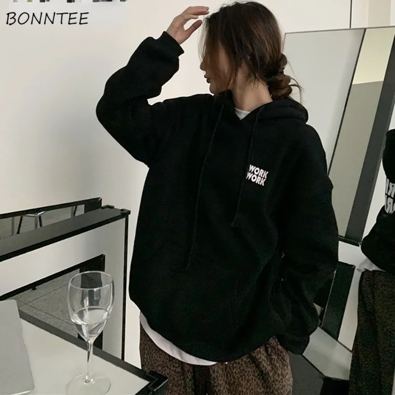 

Hoodies Women Autumn Street Cozy Letter Leisure Stylish All-match Classic Popular Korean Style Streetwear Hot Sale Chic Female
