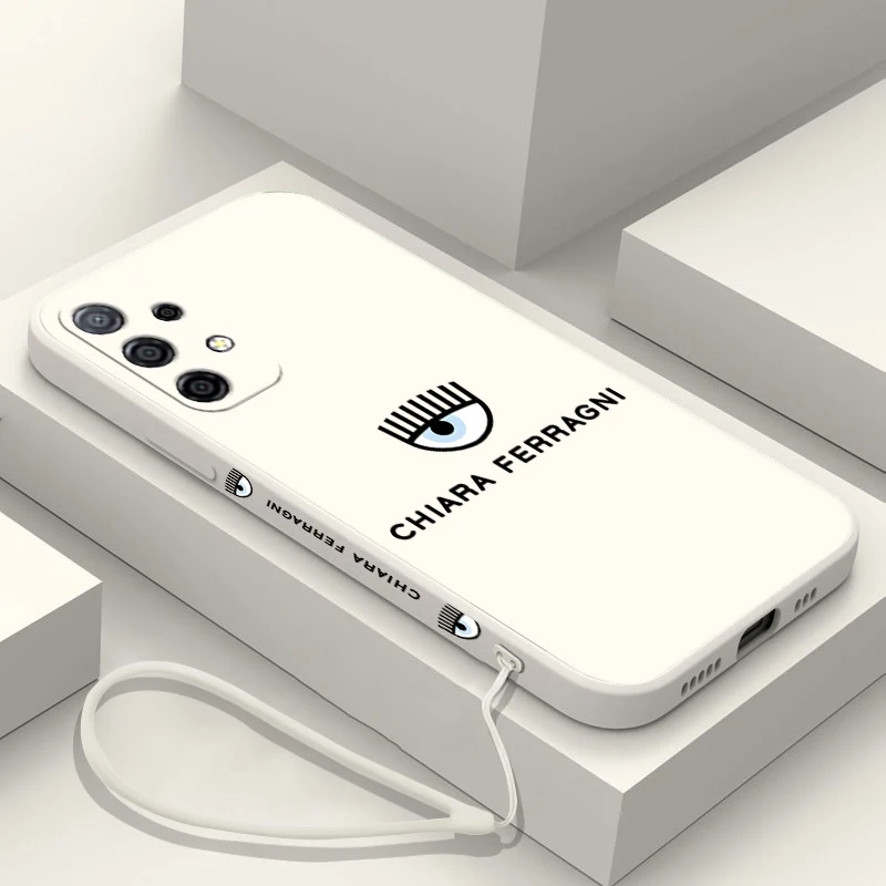 

Hot Ferragnies Eyes Chiara Phone Case For Samsung A81 A53 A50 A22S A52 A52S A51 A72 A71 A32 A22 A20 A30 A21S 4G 5G With Lanyard