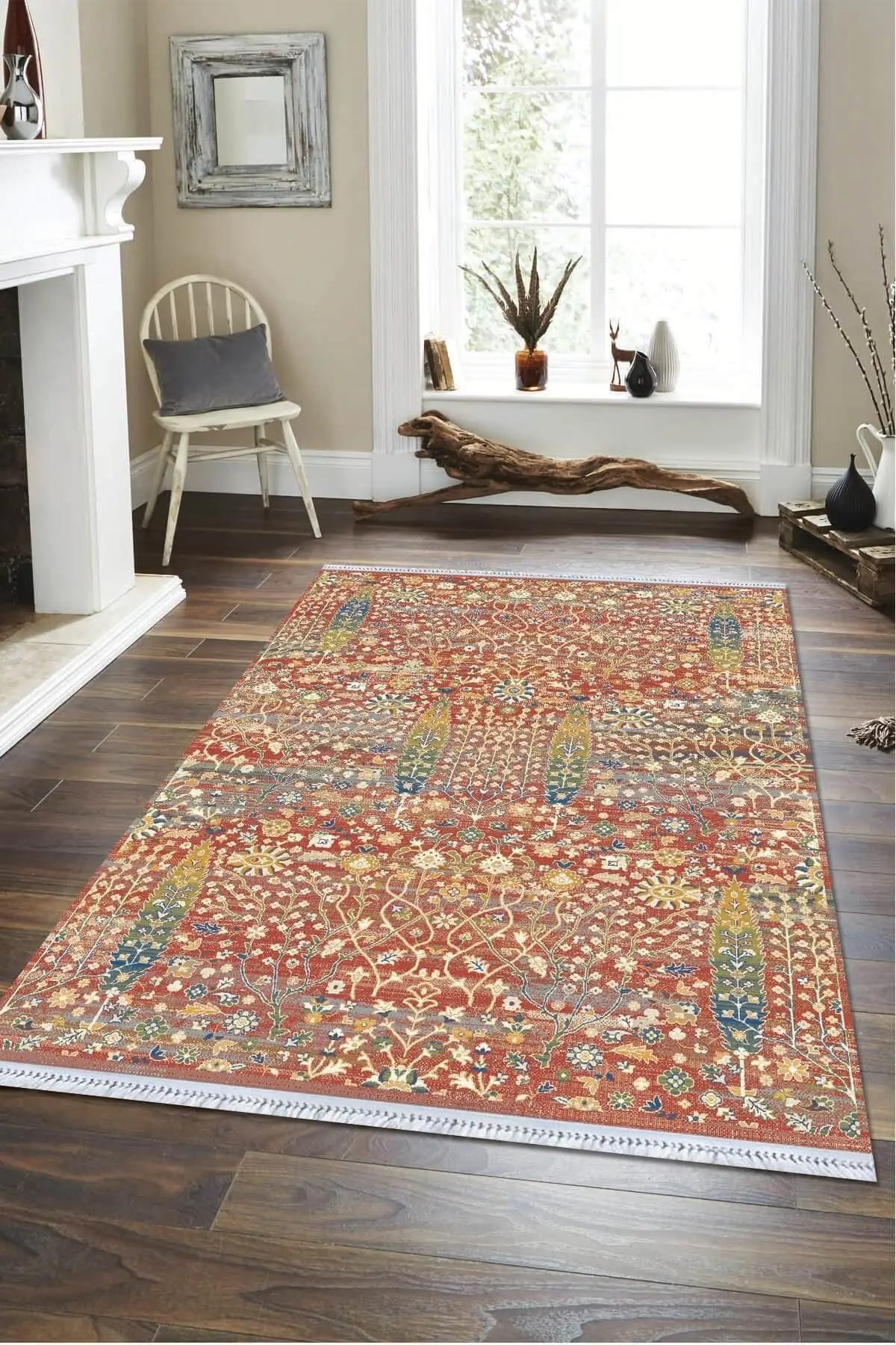 

Хлопковый нескользящий коврик, высококачественный богемный ковер ручной работы, тканый хлопковый ковер, Стирка в стиральной машине, Роскош...