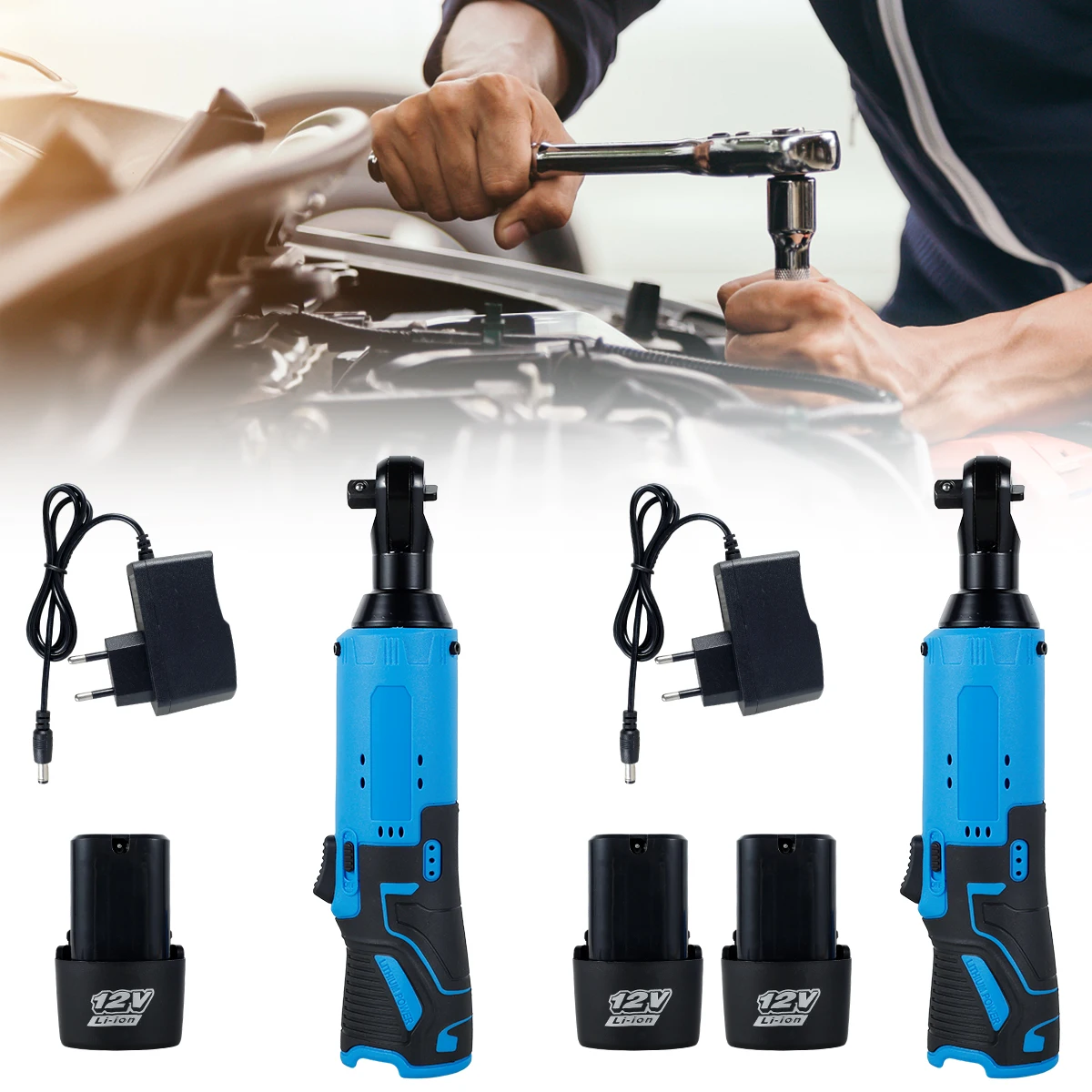 

Гайковерт ударный аккумуляторный, 3/8 дюйма, 90 градусов, 12 В