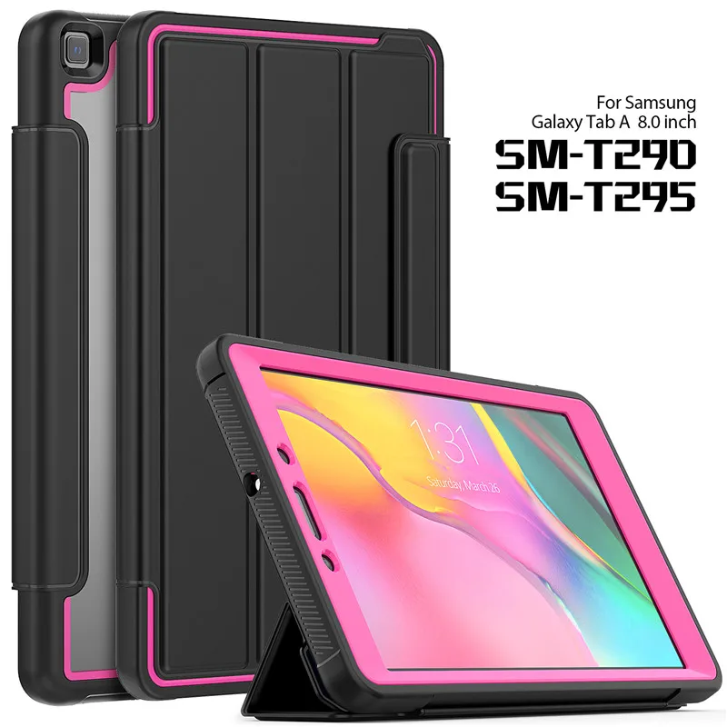 For Samsung Tab A 10.1 T510/T515 Cases Leather Flip Stand Smart Tablet Cover Tab A 8.4 T290/T295  Shockproof Protective Shell