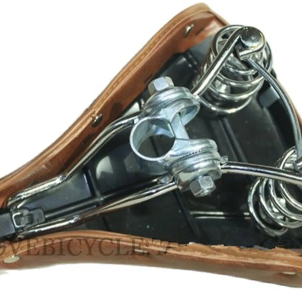 Винтажное велосипедное седло в стиле ретро с заклепками черное удобное прочное