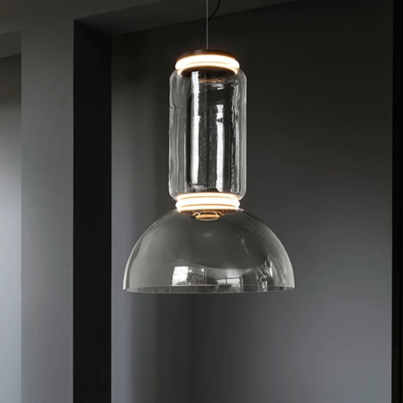 

Postmodern Glass LED Pendant Light LOFT Villa Hall Minimalist Decor Chandeliers Hanging Pendant Lamp Home Design Lighting Lustre