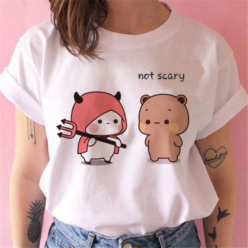 

Cute Animal Funny Love series print ladies T-shirt casual basis O-collar white shirt short sleeve ladies T-shirt,Drop Ship