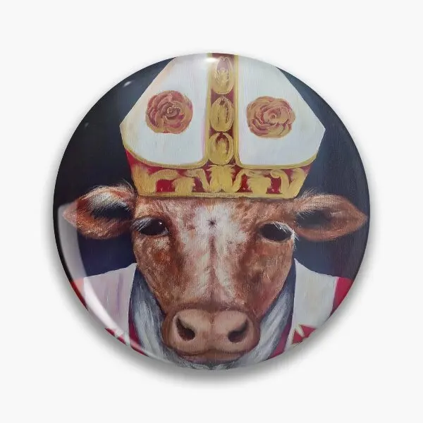 Красная мягкая булавка Bovinus Santus забавная модная на воротник украшение для