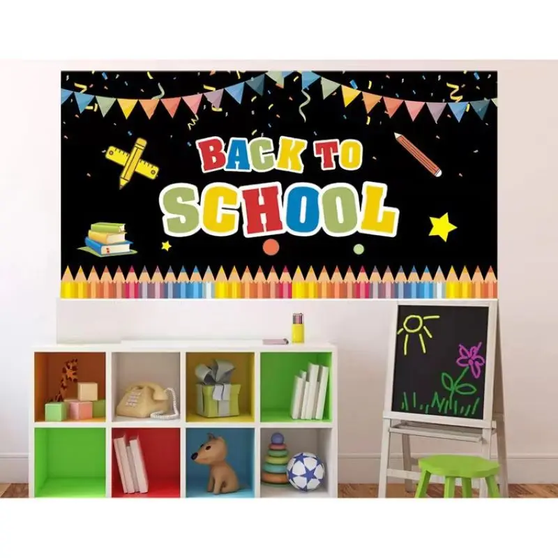 

10 шт./партия, черные баннеры для украшения церемоний открытия школы