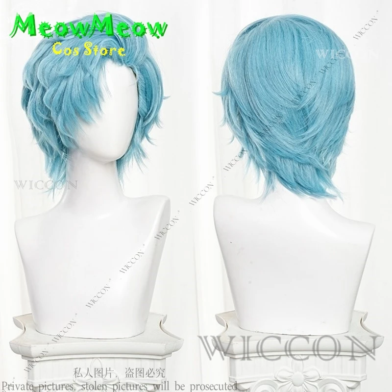 Парик для косплея аниме Oshi No Ko Aqua Голубые короткие волосы хошино акуамарин сцены