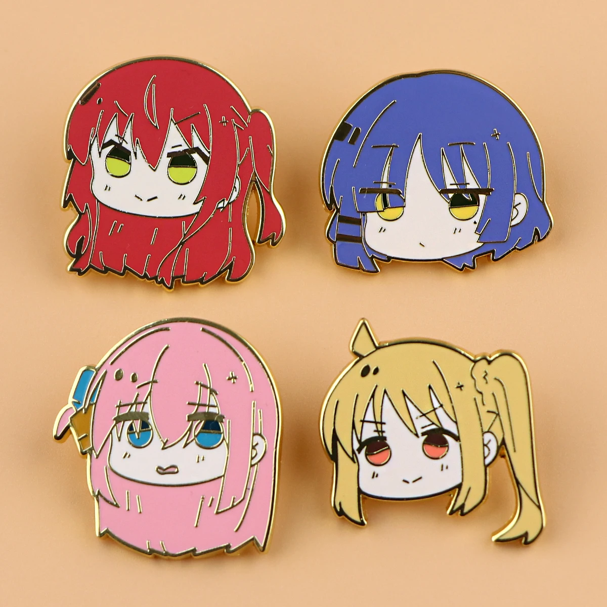 

Anime BOCCHI THE ROCK Hard Enamel Pins Brooch For Cute Girl Women's Clothes Lapel Pins For Backpack Gift for Friends Accessories