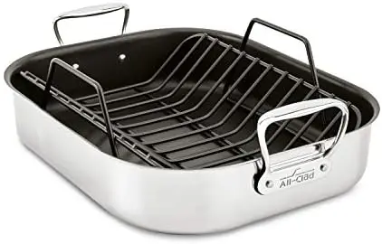 

Stainless Steel Roaster and Nonstick 13 x 16 Inch Roaster Pan, Pots and Pans, Cookware Plate for cooking Accesorios freidora Mo