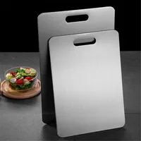 Stainless Steel Cutting Board Home Kitchen Rectangular Chopping Board Kneading Dough Cutting Dough And Fruit Vegetable Meat Tool