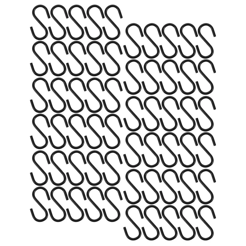 

50 Pcs Towel Hook Back Door Hooks For Hanging Ordinary Punch Free Bathroom S-design Iron Holder