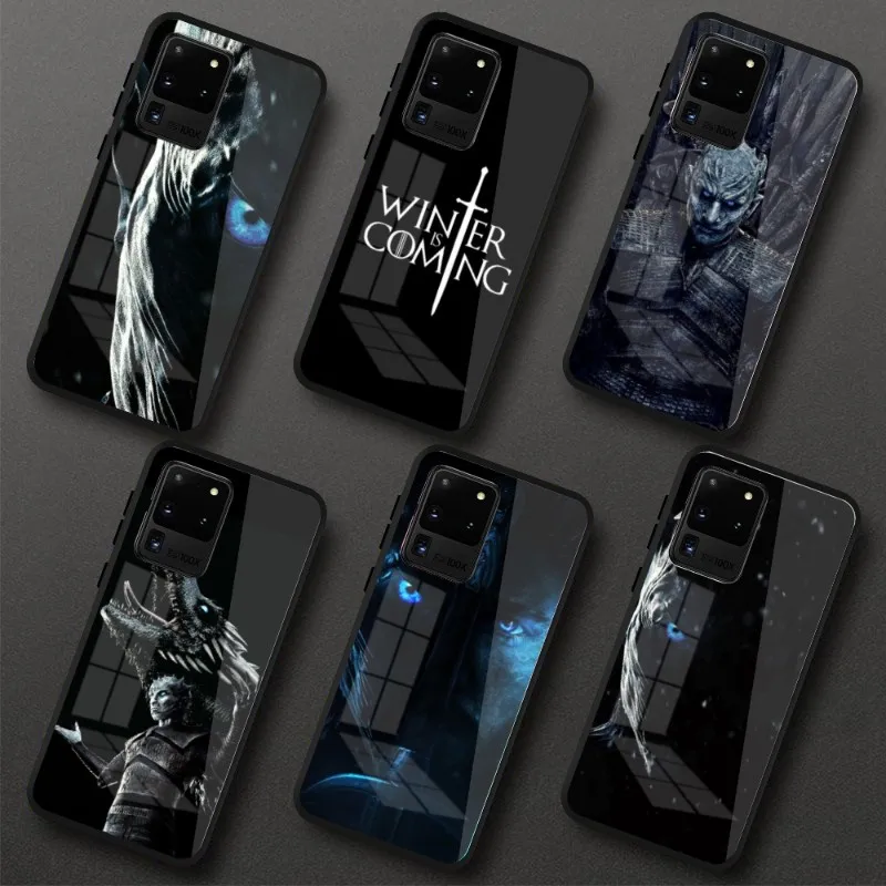 

GOT Night King Phone Case for Samung S23 S22 S21 Pro Ultra A13 A33 A53 NOTE 20 PC Glass Cover Funda Shell
