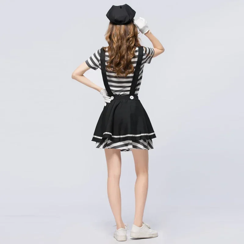 Взрослый женский завораживающий мим косплей костюм сексуальный забавный