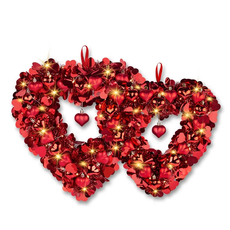 14-дюймовый Венок Ко Дню Святого Валентина Украшение Для Двери Рождественский В