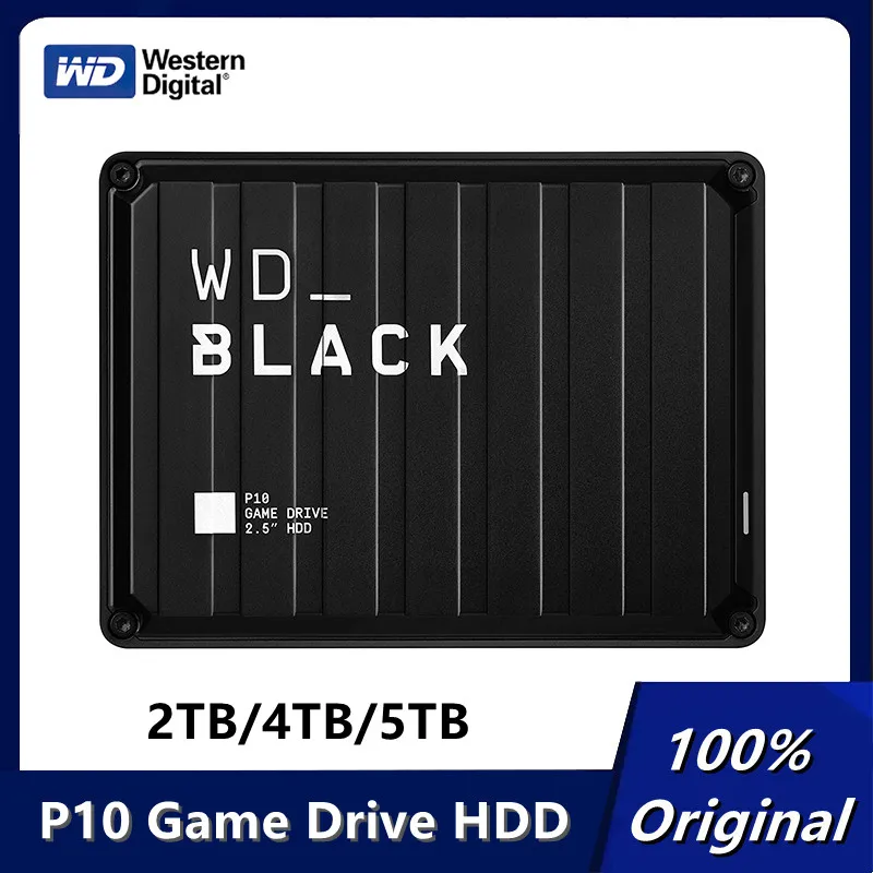 

Western Digital WD Black P10 5TB 4T 2T Portable Game Drive 2.5" Mobile External Hard Drive HDD For PS4, PS5, Xbox One, PC, Mac
