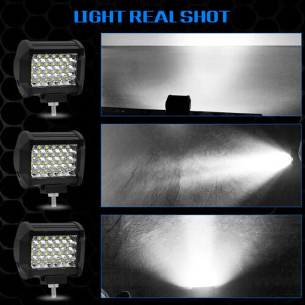 

4 Inch 72W 12V 24V LED Car Working Light Spotlight Bar Night Driving Lamp Truck SUV Off Road Tractor Headlight