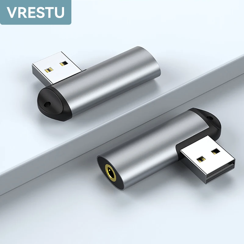 

Внешняя звуковая карта USB 3,5 мм для наушников и колонок