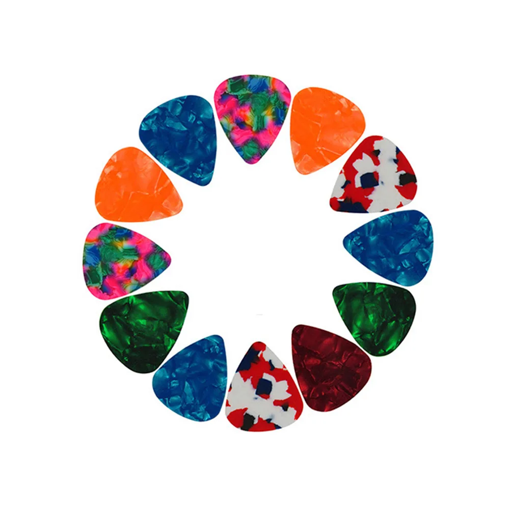 

12pcs 0.46mm Guitar Picks Mix Color Celluloid Guitar Pick Plectrum Celluloid Acoustic Electric Guitar Bass Instrument Accessory