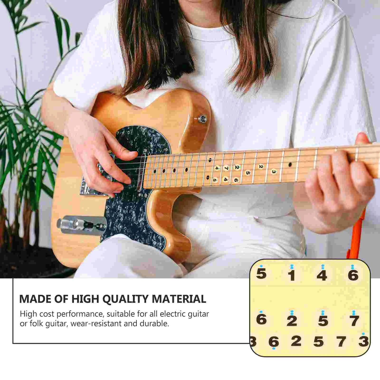 7 шт. наклейки на гриф гитары номер наклейка