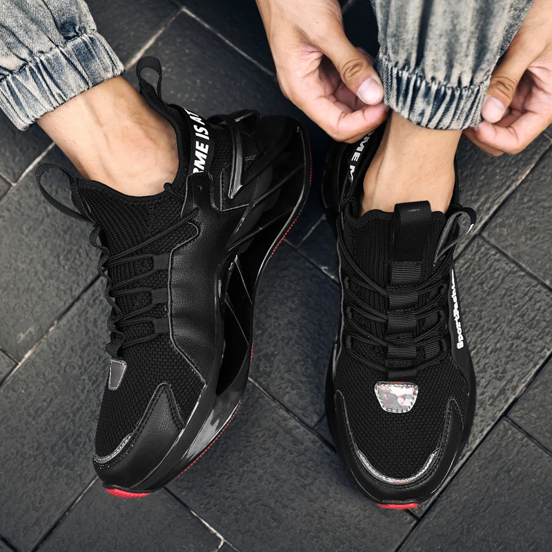 Men's Sneakers Fashion Men Soft Bottom Running Shoes Outdoor Breathable Jogging Sports Shoes Walking Shoes