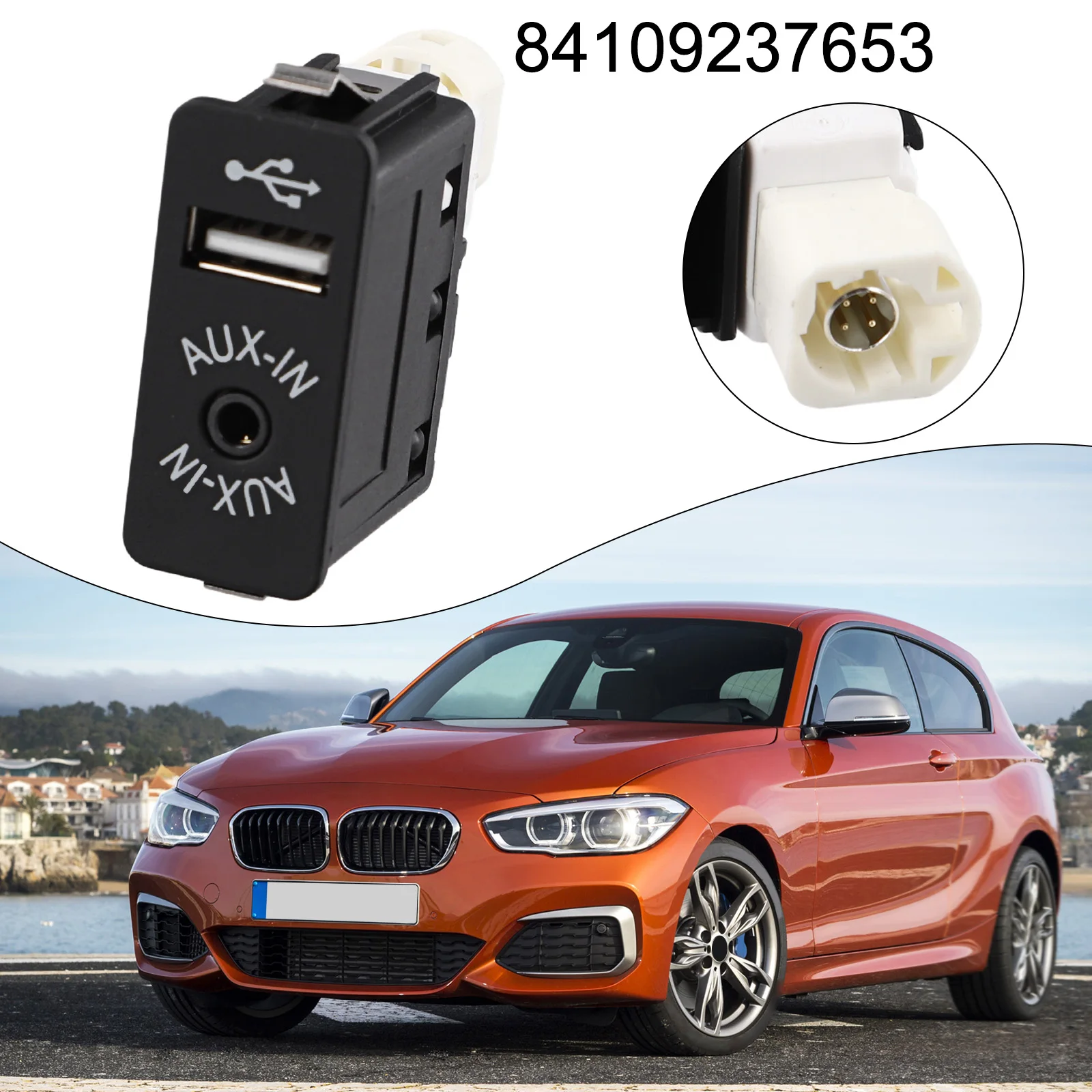 6 7676 76 67 7-автомобильная розетка USB AUX для BMW 1 3 5 серии E60 E61 E81 E87 E90 E91 в розетке