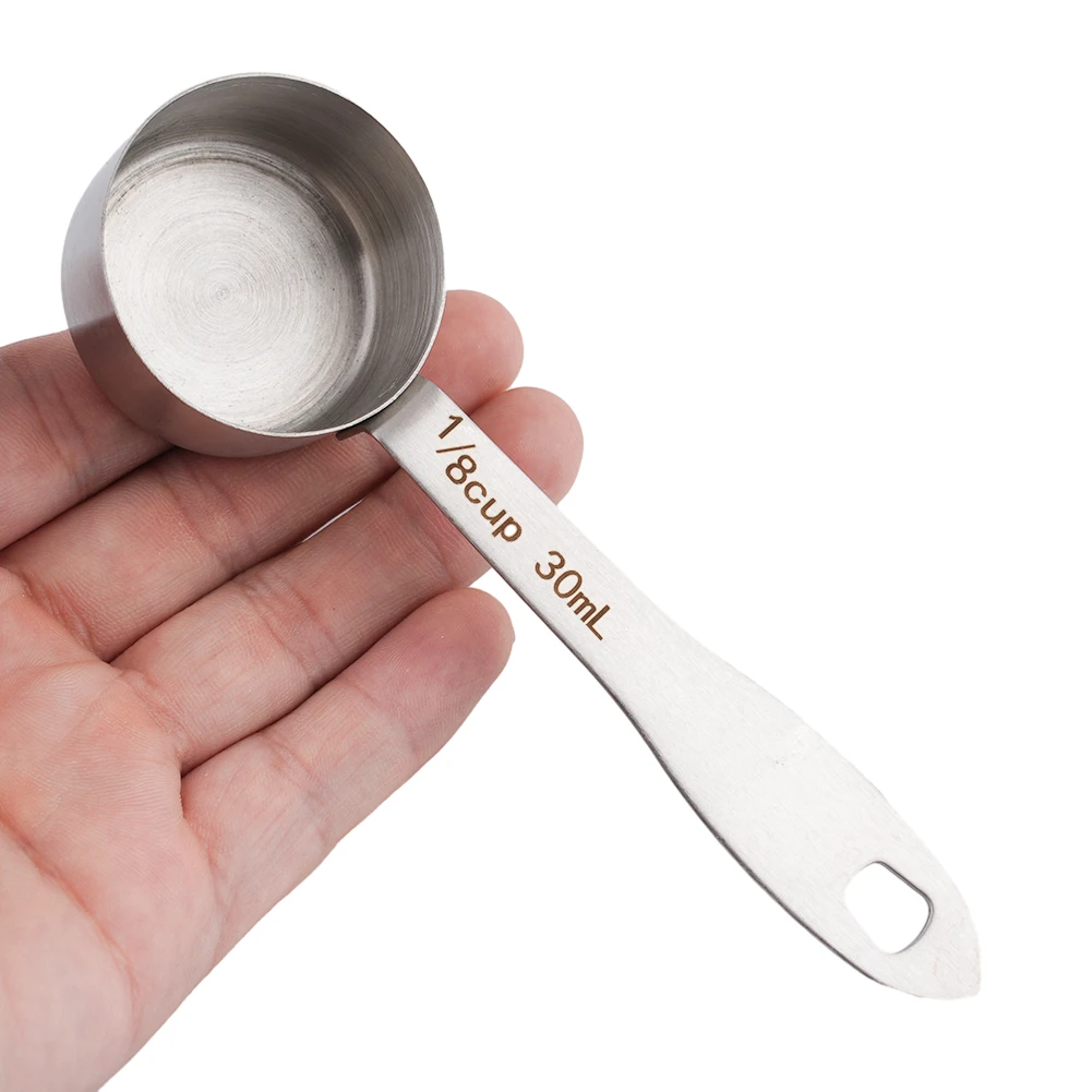 

30ML Stainless Steel Coffee Scoop Tablespoon Smooth Sturdy Measuring Teaspoon Long Handle Seasoning Measuring Spoon Ecofriendly
