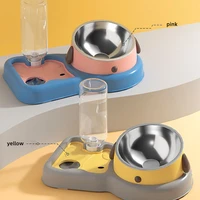 pet automatic drinking dog bowl for cats protect cervical vertebrae slow food bowl for small dog puppy cat bowl pet supplies