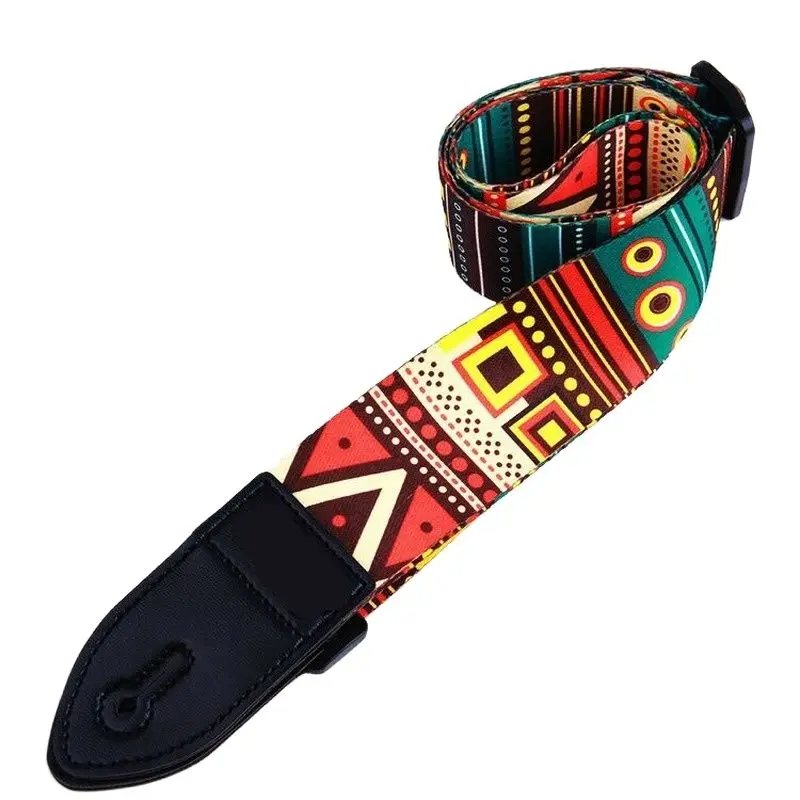 

1pc Ethnic Style Adjustable Widened Soft Acoustic Guitar Strap Shoulder Belt for Guitar Bass Ukulele Guitar Parts Accessories