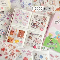 100pcs japanese kawaii stationery stickers cute girls stickers for kids notebook journal handbook phone diy decoration